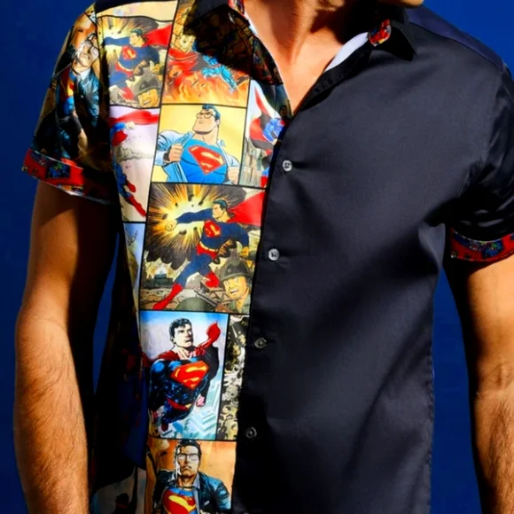 Robert Graham Multicolor Superman Graphic Men's T-Shirt ALL SIZES
